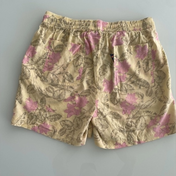 Margaritaville Island Reserve Shorts Size Sm Yellow Pink Linen Blend Drawstring - Picture 4 of 6